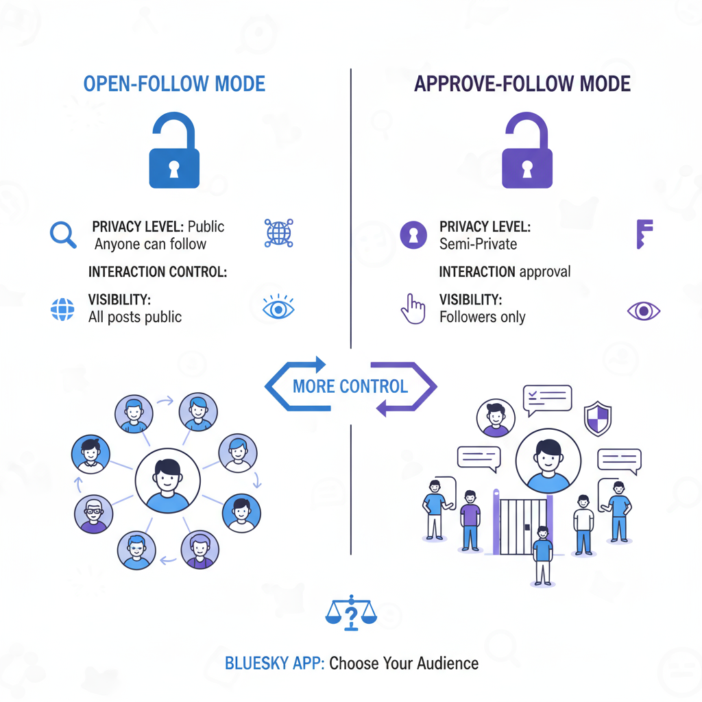 Accessing Your Bluesky Account Settings — how to approve followers on bluesky