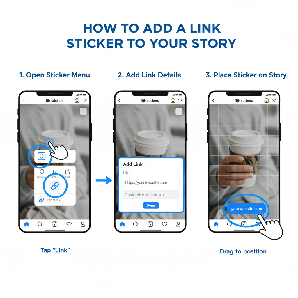 Quick Path: — how to attach a link to instagram story