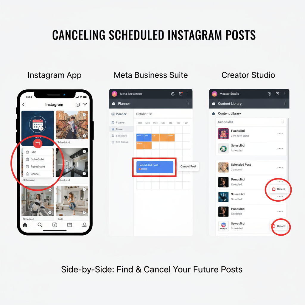 Step-by-Step Instructions — how to cancel a scheduled post on instagram