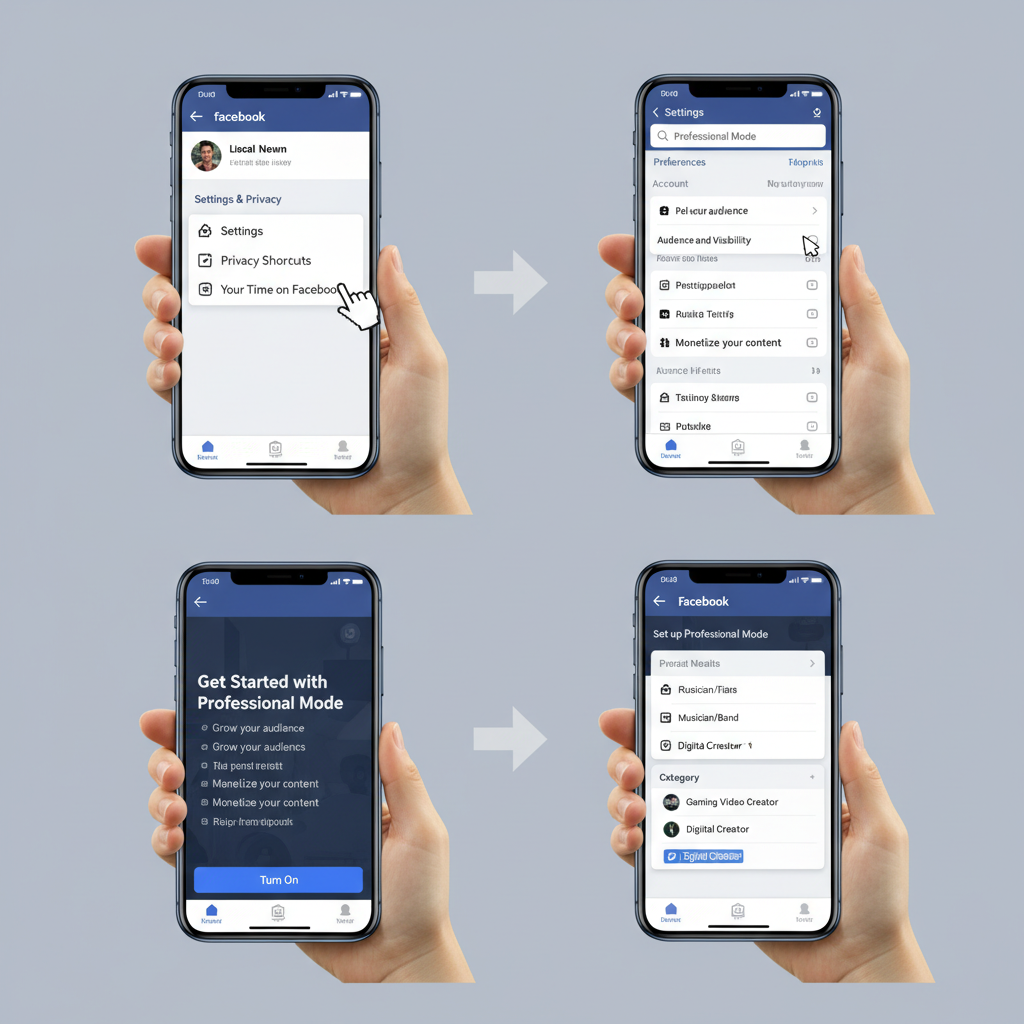 Switching from Personal Profile to Professional Mode — how to change your facebook to digital creator
