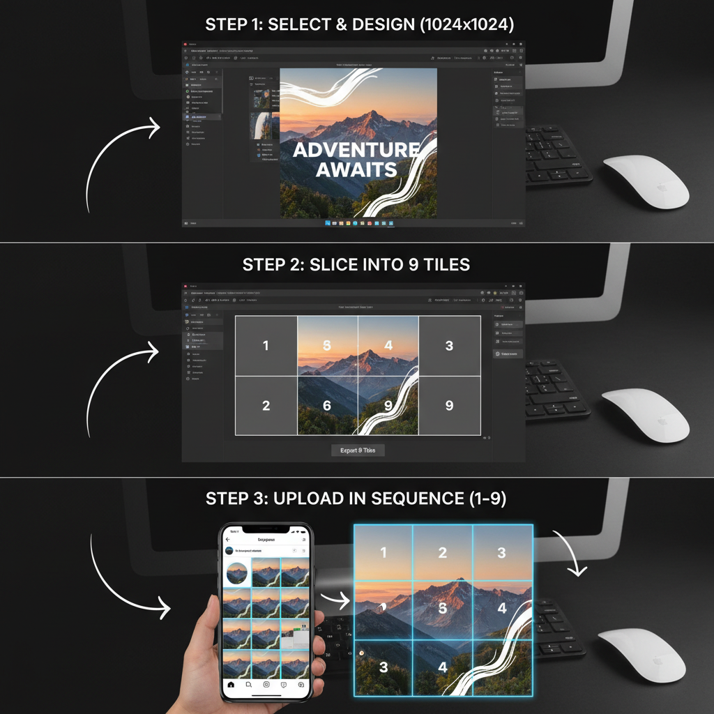 Introduction to the Instagram 9 Grid Post Template — how to create an engaging instagram 9 grid post template