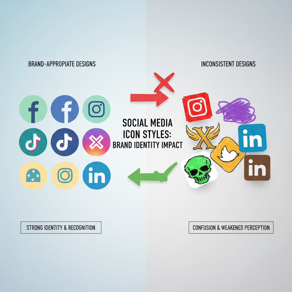 Choose a Consistent Style — how to design effective social media icons for your brand