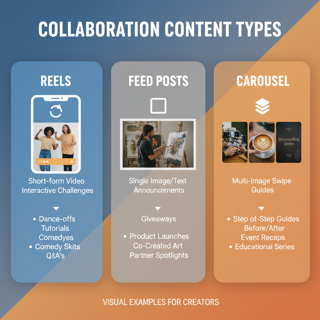 Decide on the Best Content Type for Collaboration — how to do a combined post on instagram