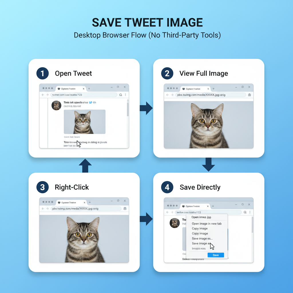 On Mobile Browsers — how to download pictures from twitter safely and easily