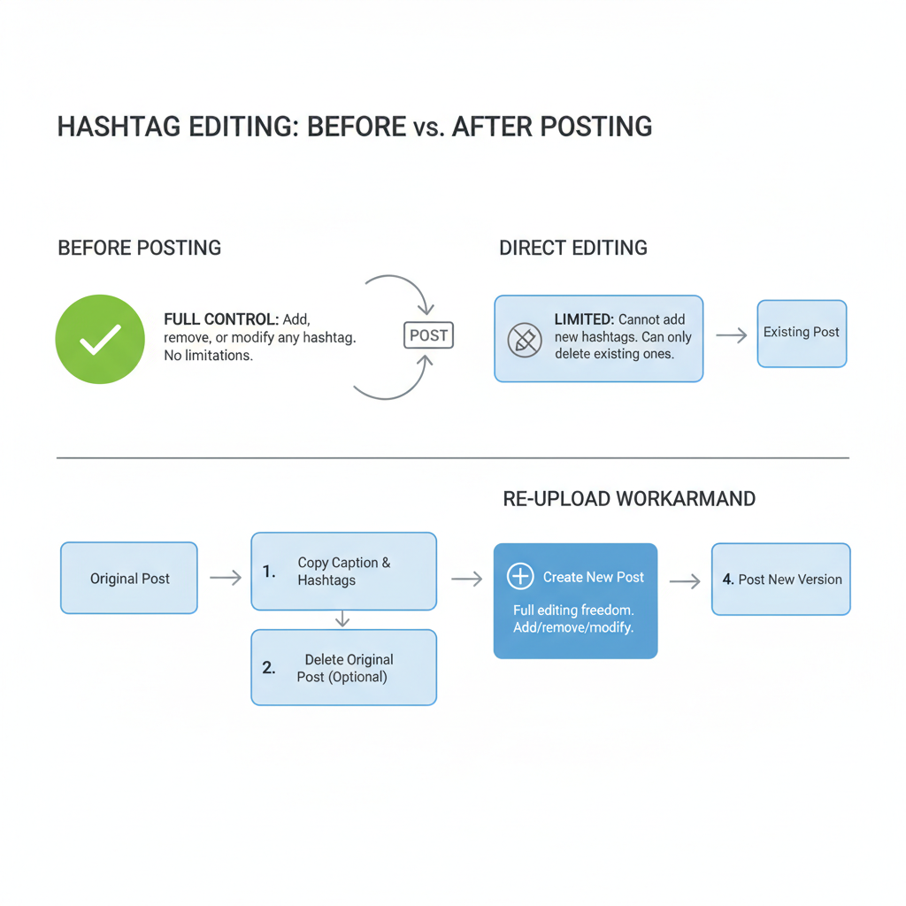 Workarounds for Changing Hashtags After Posting — how to edit hashtags on tik tok