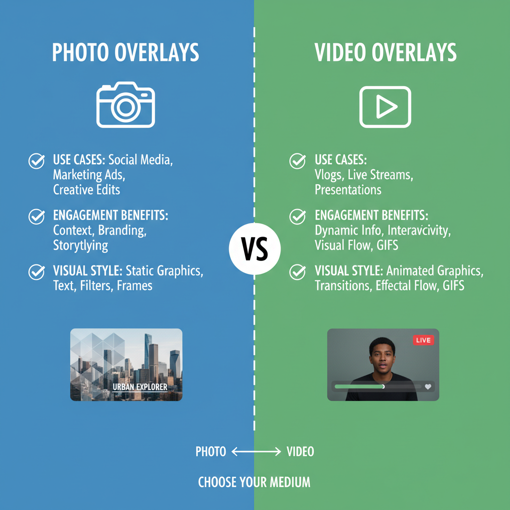 Choosing the Right Format: Photo Overlays vs. Video Overlays — how to edit overlays on instagram like a pro