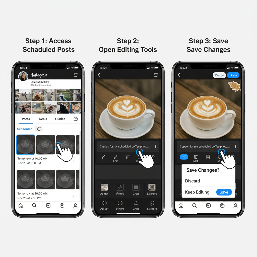 How to Access Scheduled Posts in the Instagram App — how to edit scheduled posts on instagram