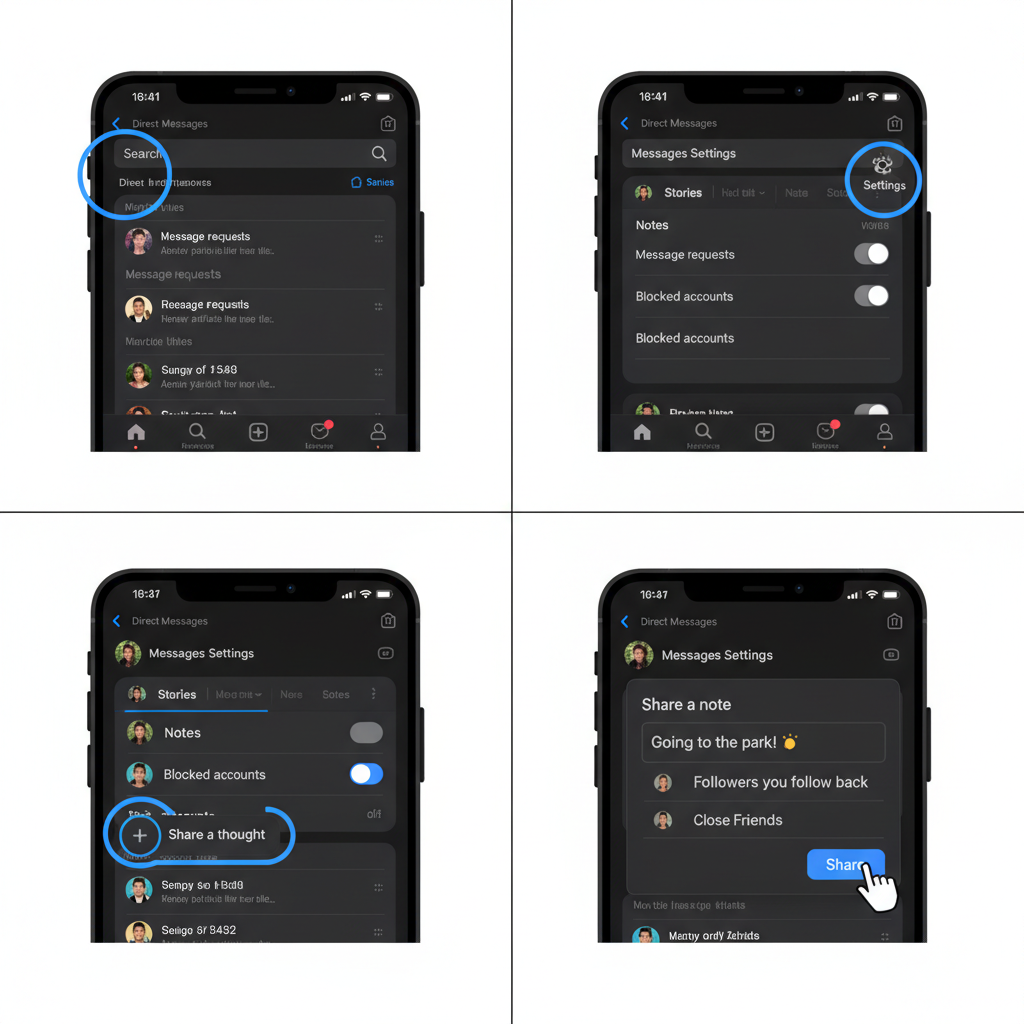 Accessing Notes Through Direct Messages — how to enable notes on instagram