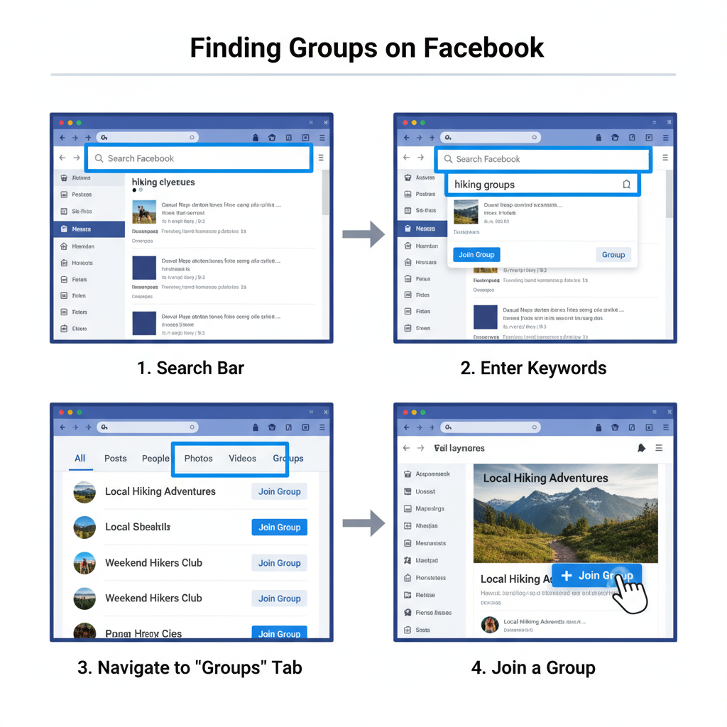 Explore the “Discover” Tab for Suggestions — how to find groups on facebook