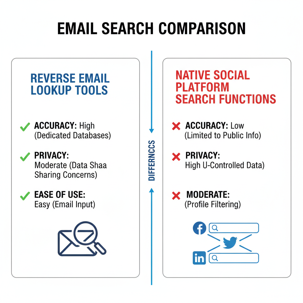 Cons — how to find social media accounts with email