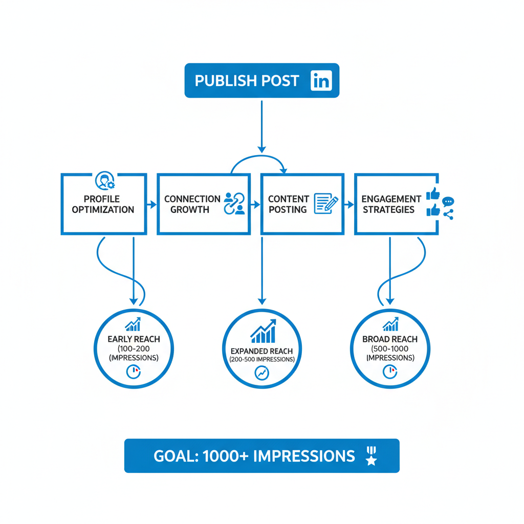 Key Optimization Steps — how to get 1000 impressions on linkedin fast