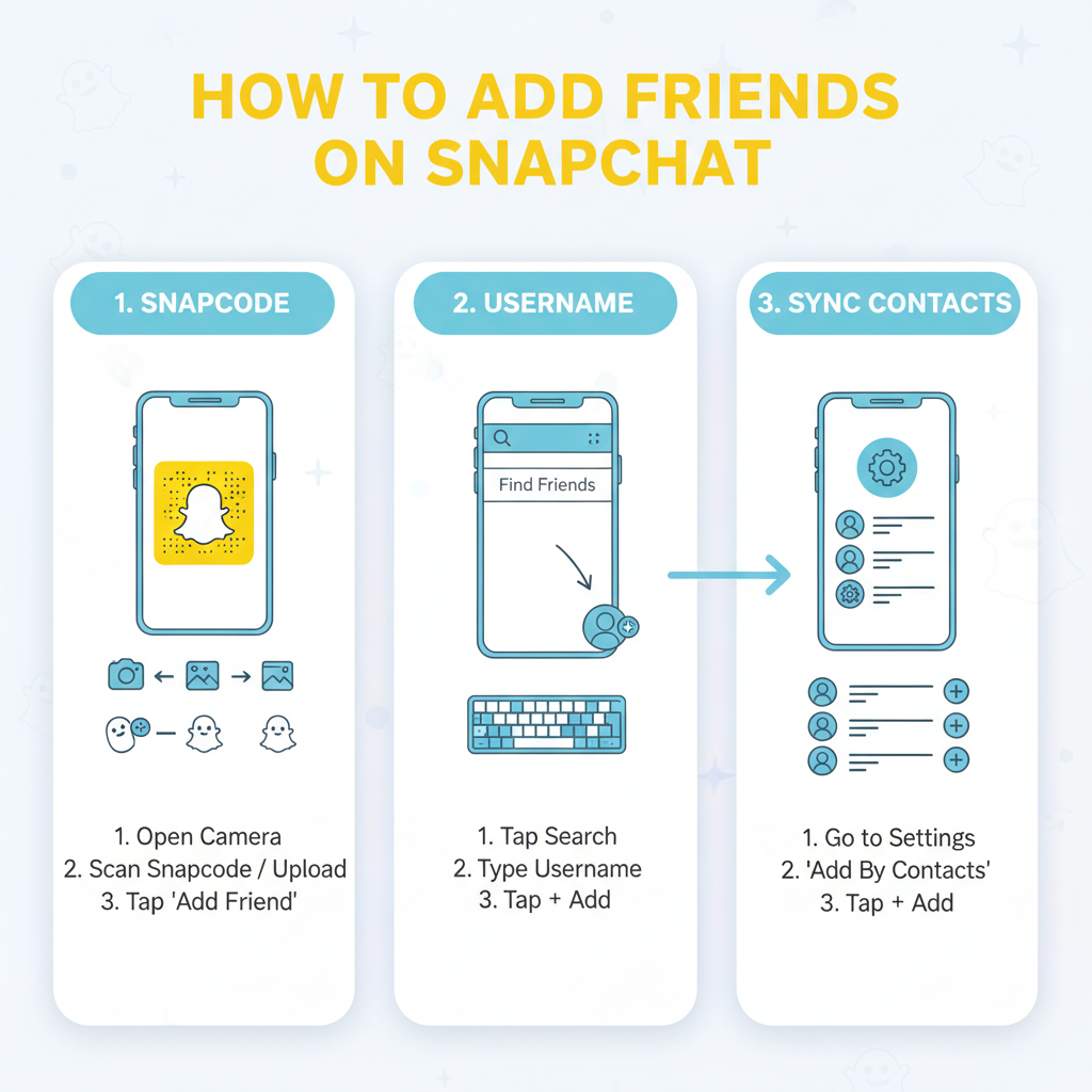 Syncing Contacts — how to get a friend on snapchat