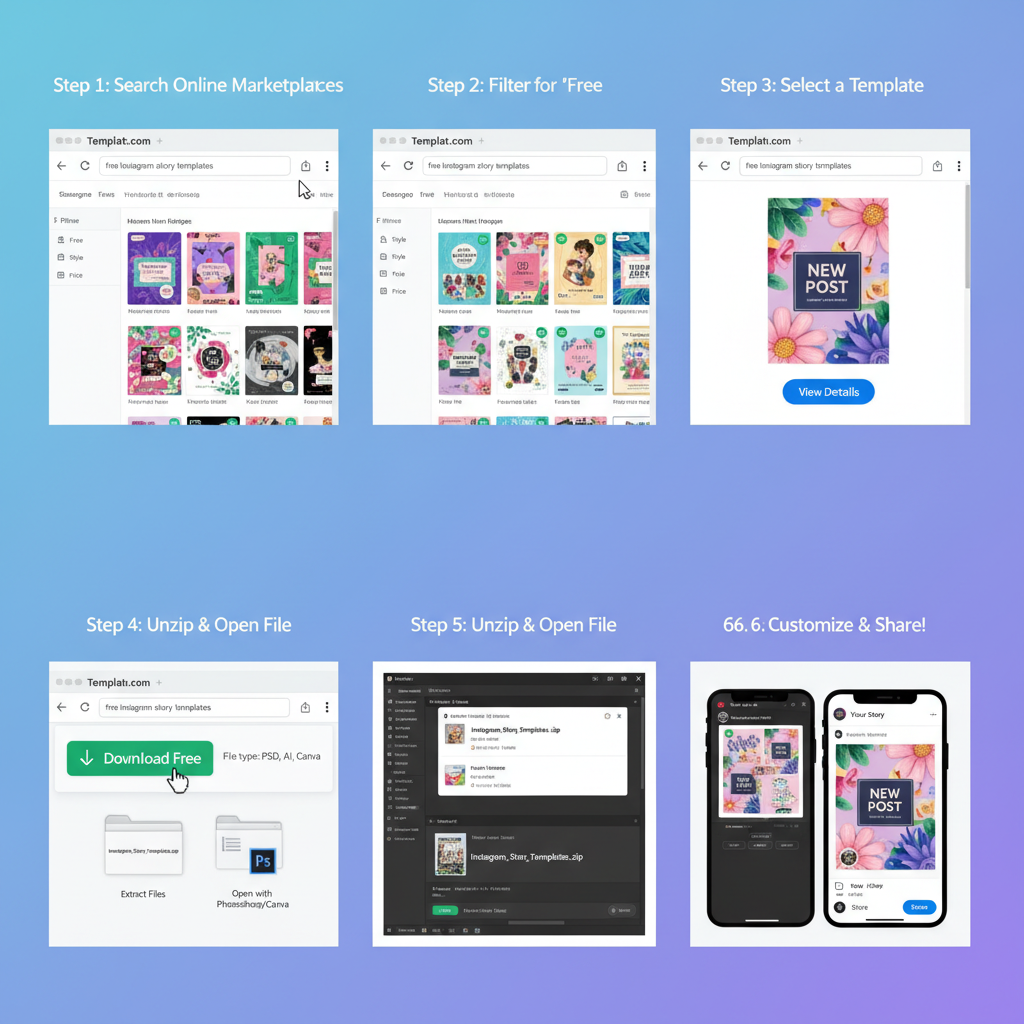 Explore Free Template Sources — how to get instagram story templates