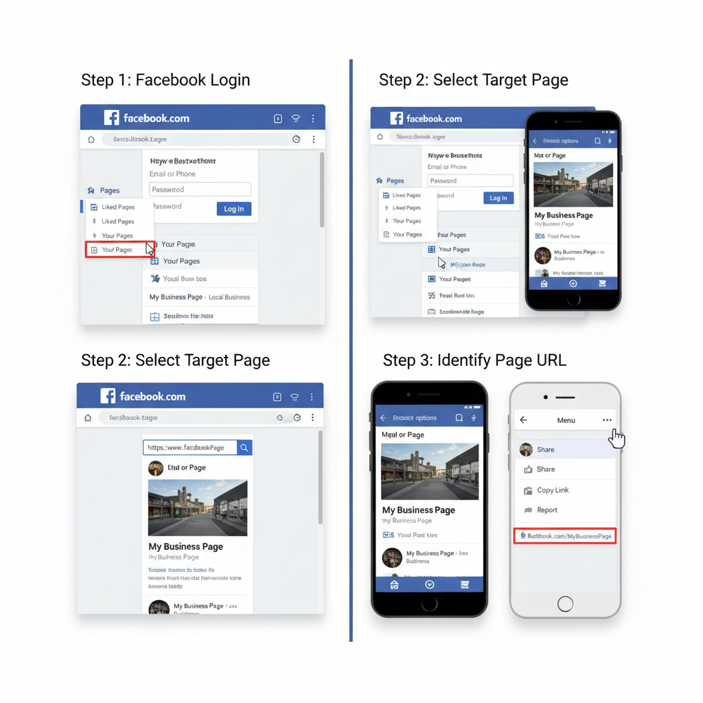 Navigating to Your Desired Facebook Page — how to get link to facebook page
