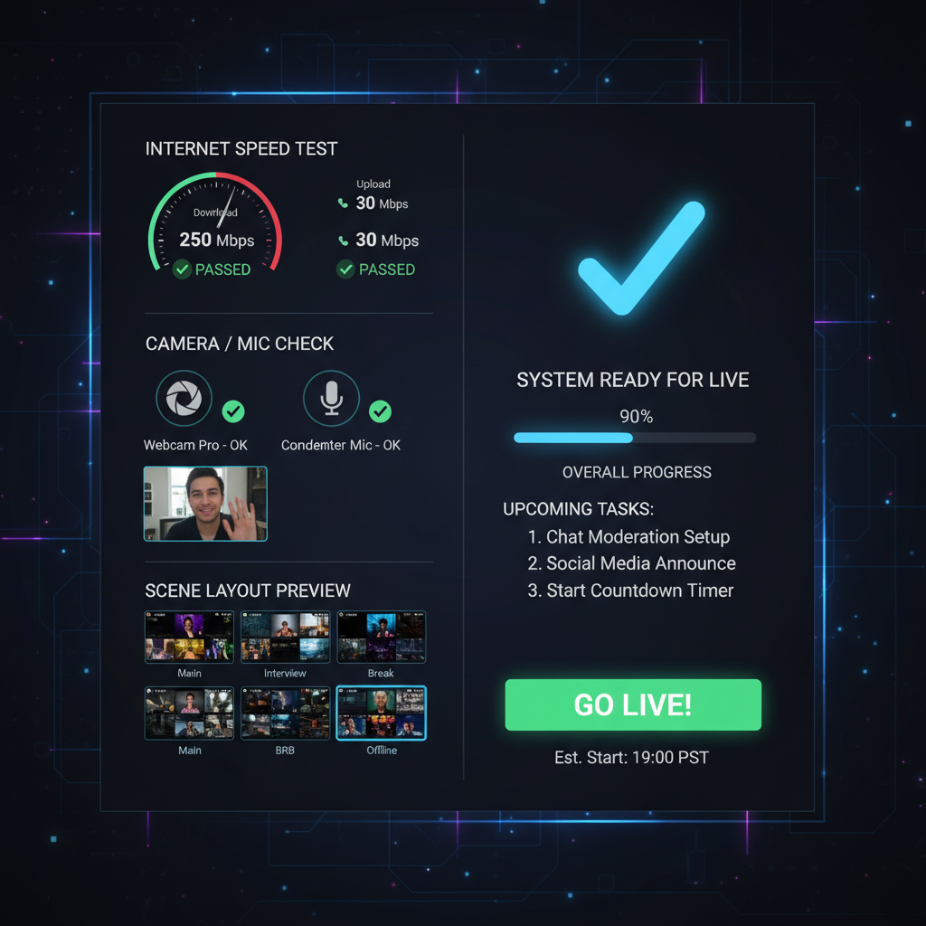 Example: Testing internet speed — how to go live on social media and engage your audience