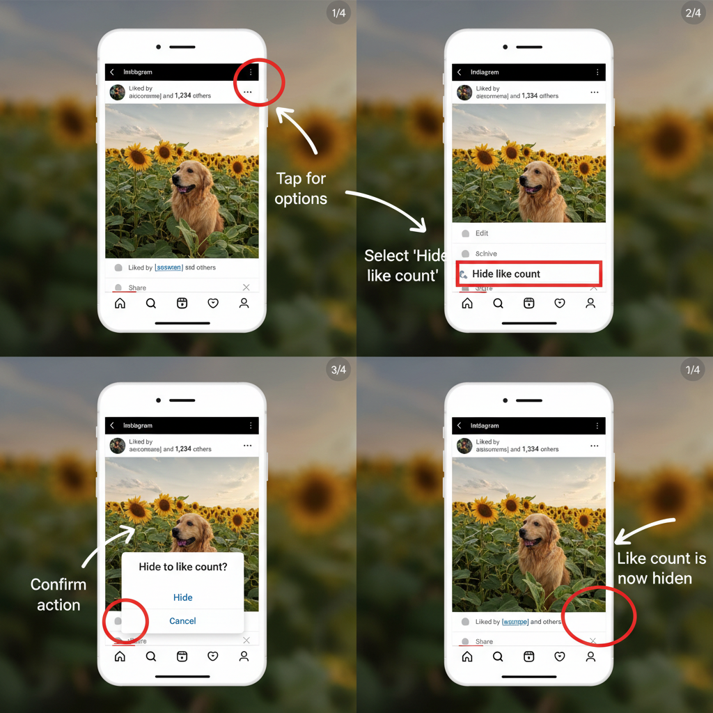Steps to Update: — how to hide likes on instagram