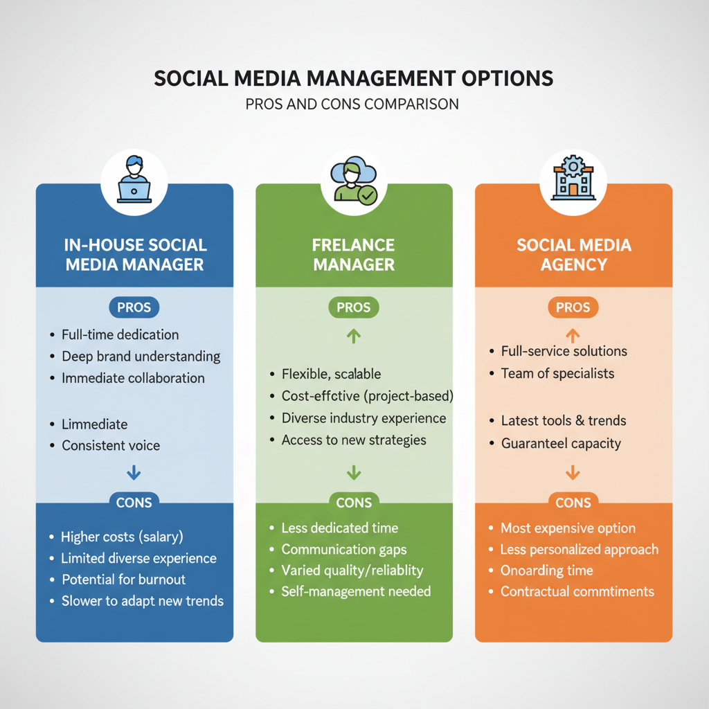 Comparing In-House, Freelance, and Agency Options — how to hire a paid social media manager for your business