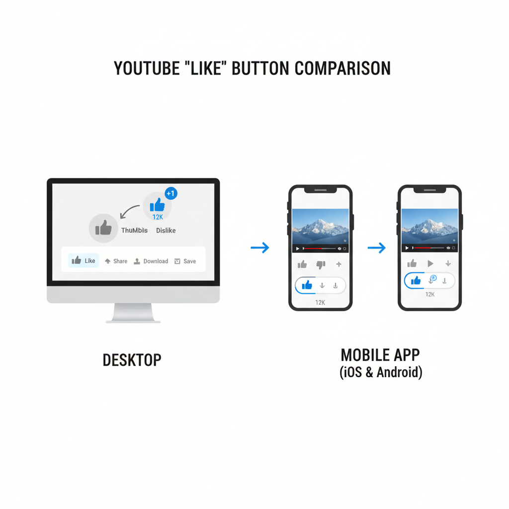 Locate the Thumbs-Up Icon Under Any Video — how to like videos on youtube
