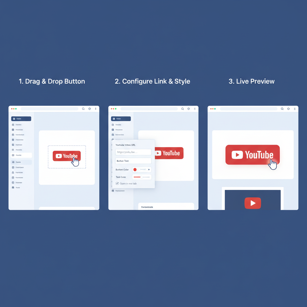 Adding a Clickable Button — how to link to your youtube channel