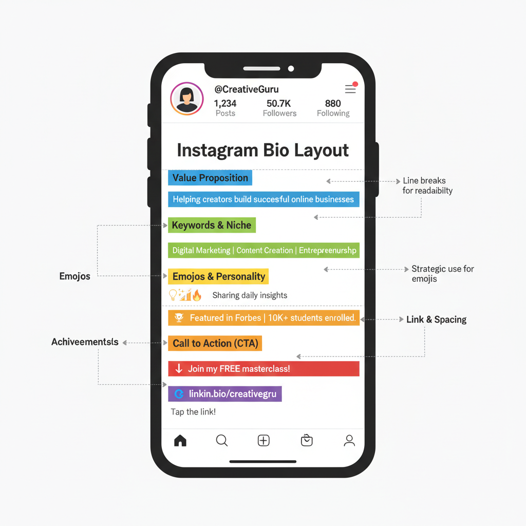 Use Relevant Keywords for Search Optimization — how to make a great instagram bio