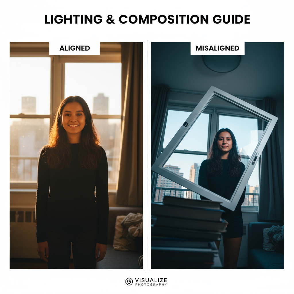 Step 4: Match Lighting, Perspective, and Framing — how to make a then and now post on facebook