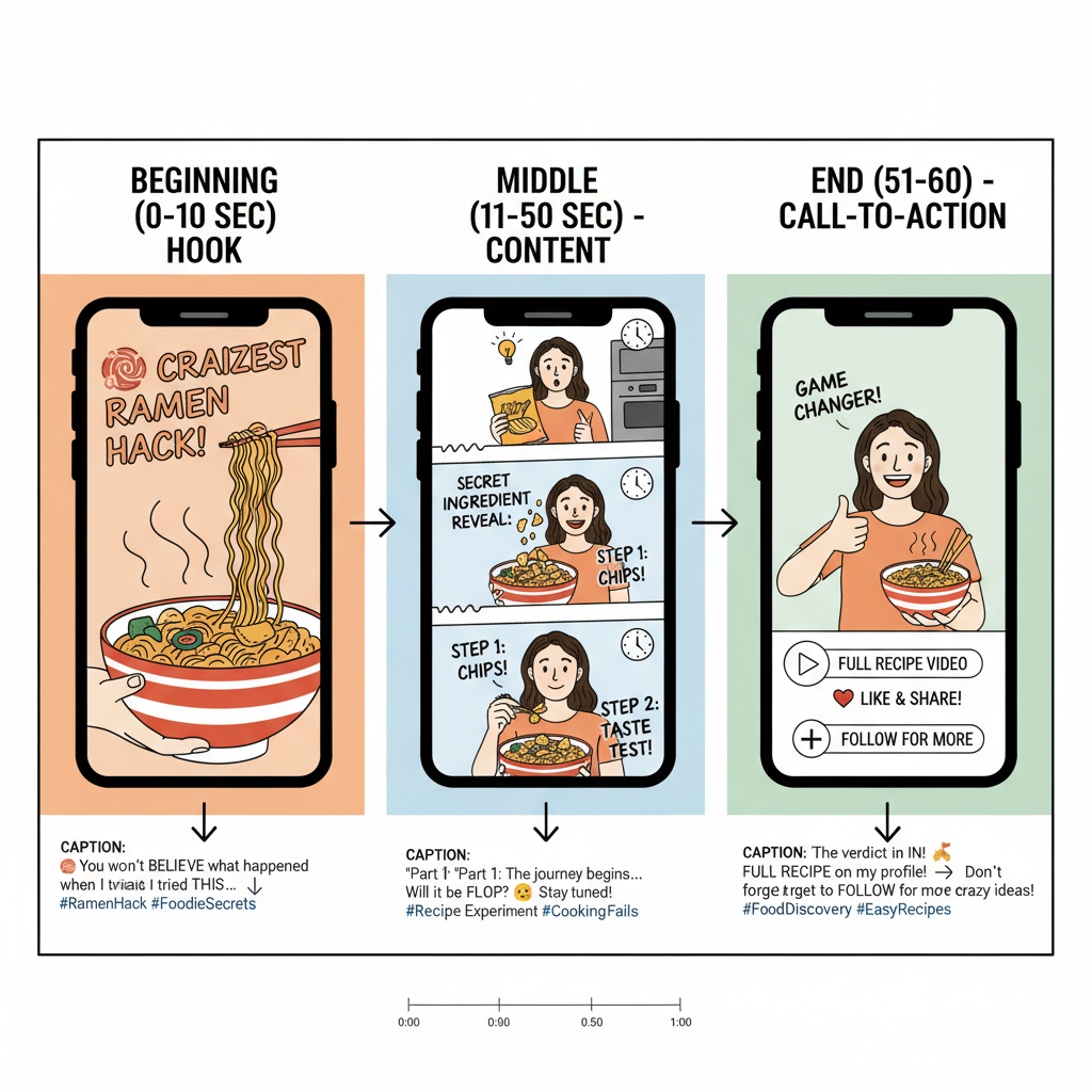 Planning a Clear Beginning, Middle, and End — how to make engaging 60 second instagram reels
