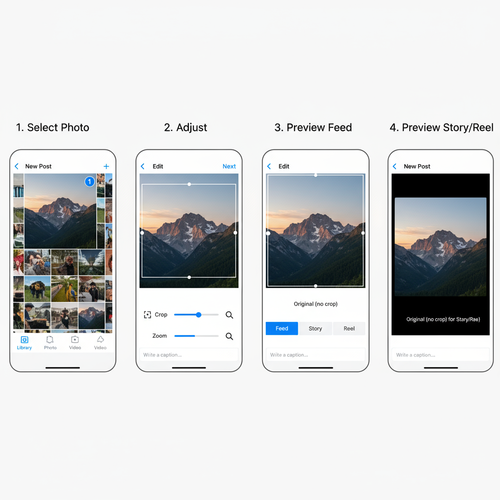 Using Instagram’s Built-in Crop and Zoom Tools Effectively — how to make photo fit instagram
