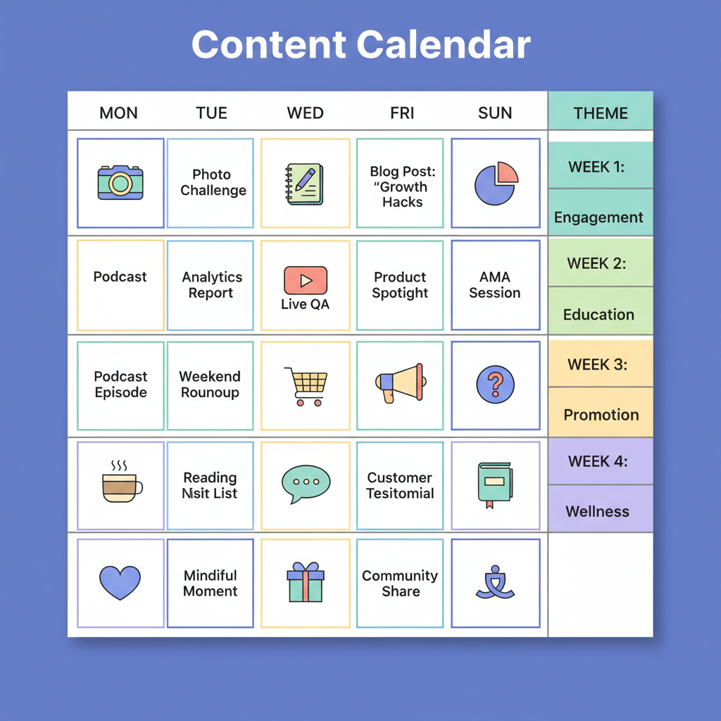 Elements of a Strong Content Calendar: — how to manage social media effectively for business growth