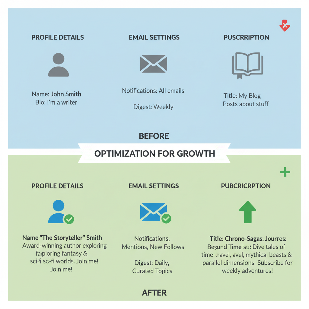 Customizing Profile Details for Personal Branding — how to master substack com settings for newsletter success