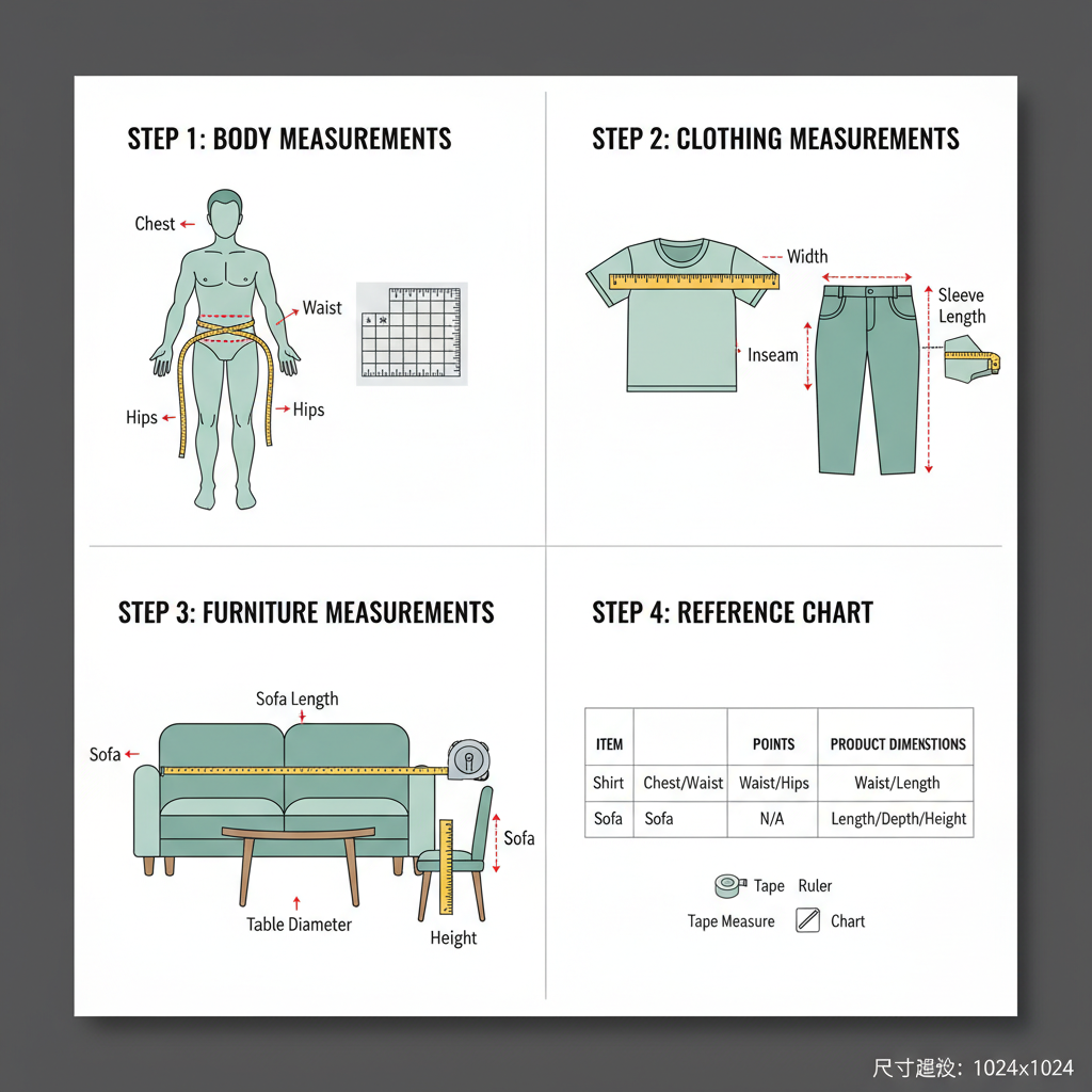 Steps for Clothing Measurement — how to perform accurate size check