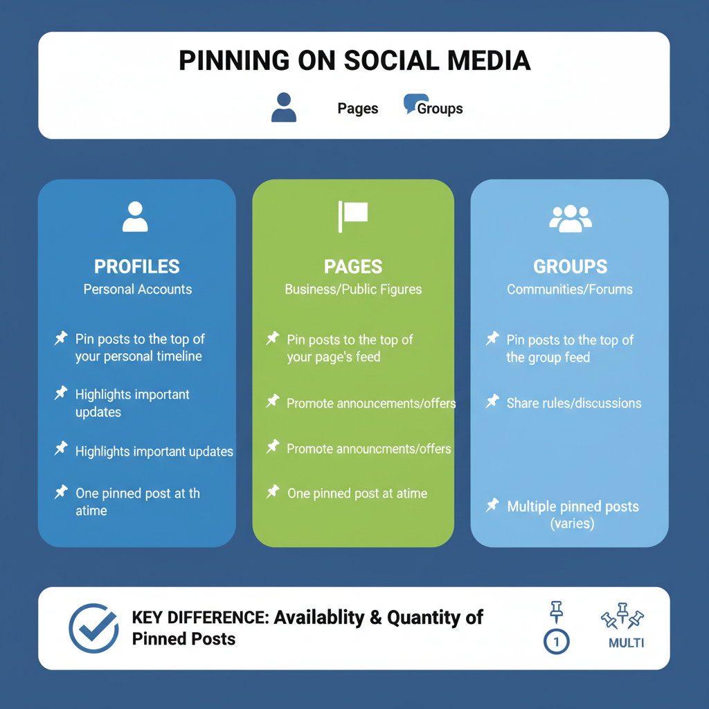 Pinning on Profiles vs Pages vs Groups — how to pin a post on facebook for maximum engagement