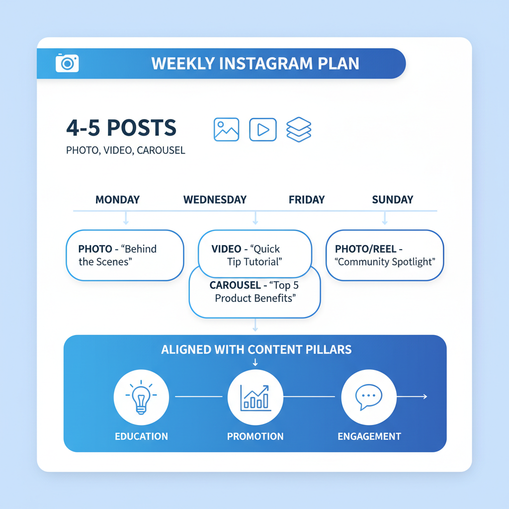 Batch-Create Photo, Video, and Carousel Content for Efficiency — how to post 4 5 times a week on instagram for growth