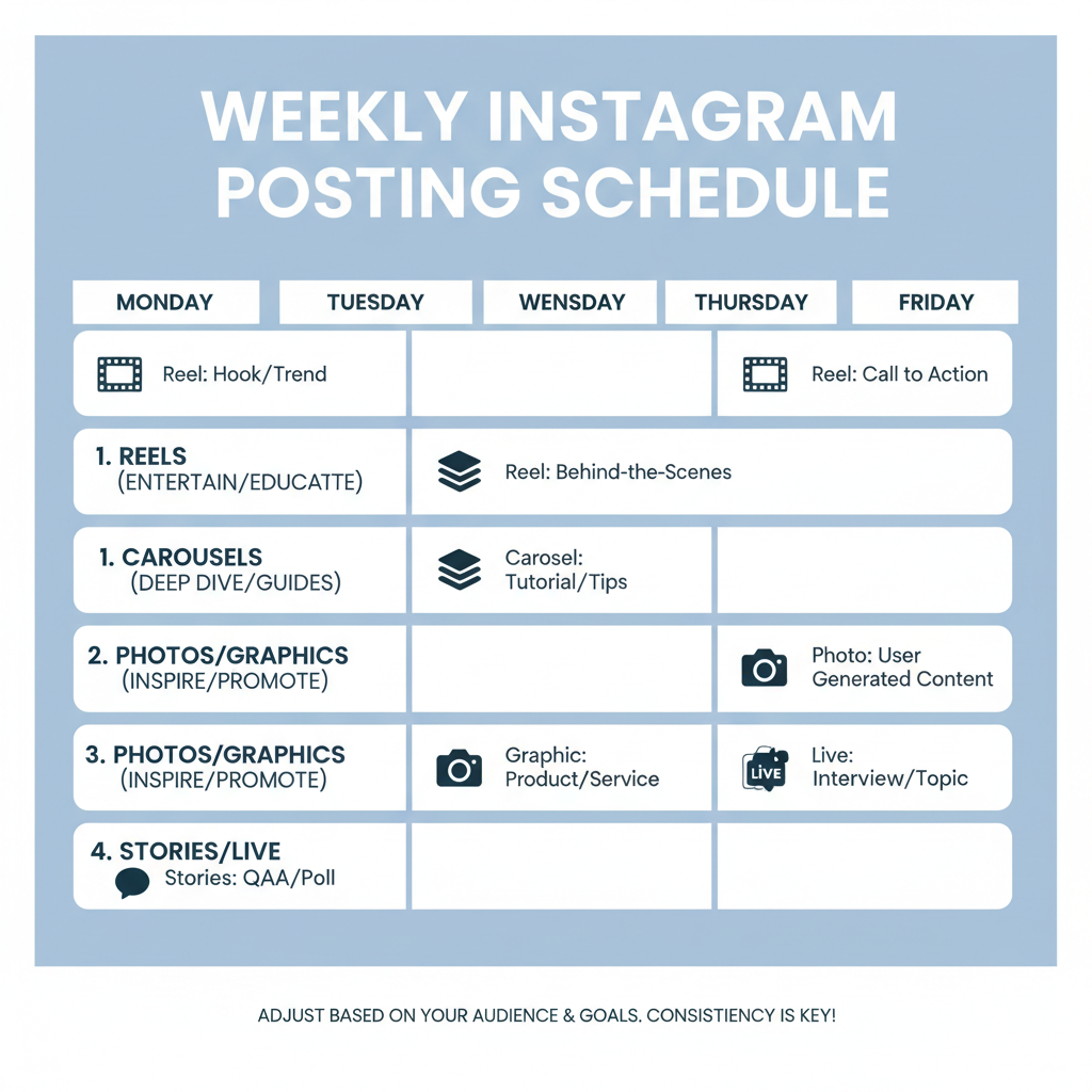 Recommended Mix — how to post 4 5 times a week on instagram for maximum growth