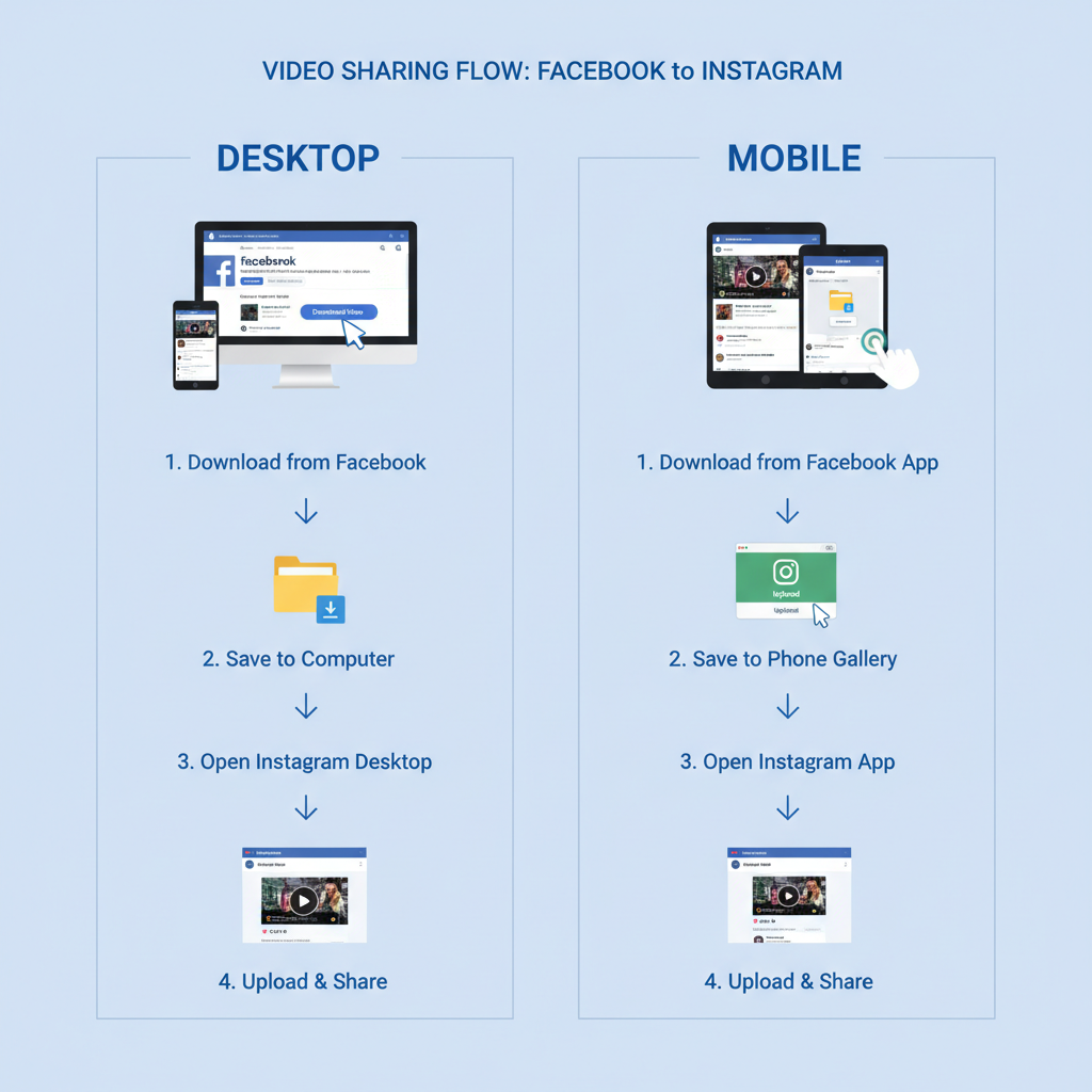 Use Facebook Creator Studio or Meta Business Suite for Direct Cross-Posting — how to post a video from facebook to instagram