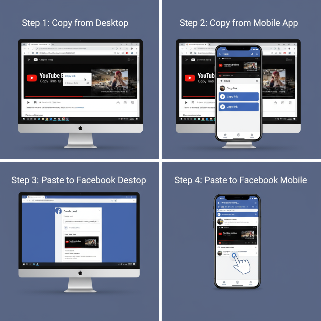 Manually Pasting a YouTube Link on Facebook — how to post a youtube video to facebook