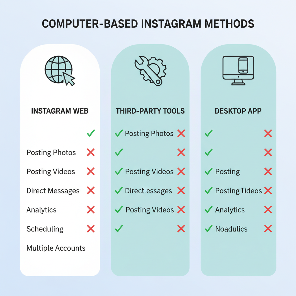 Method 1: Instagram Web + Developer Tools — how to post an instagram story from your computer