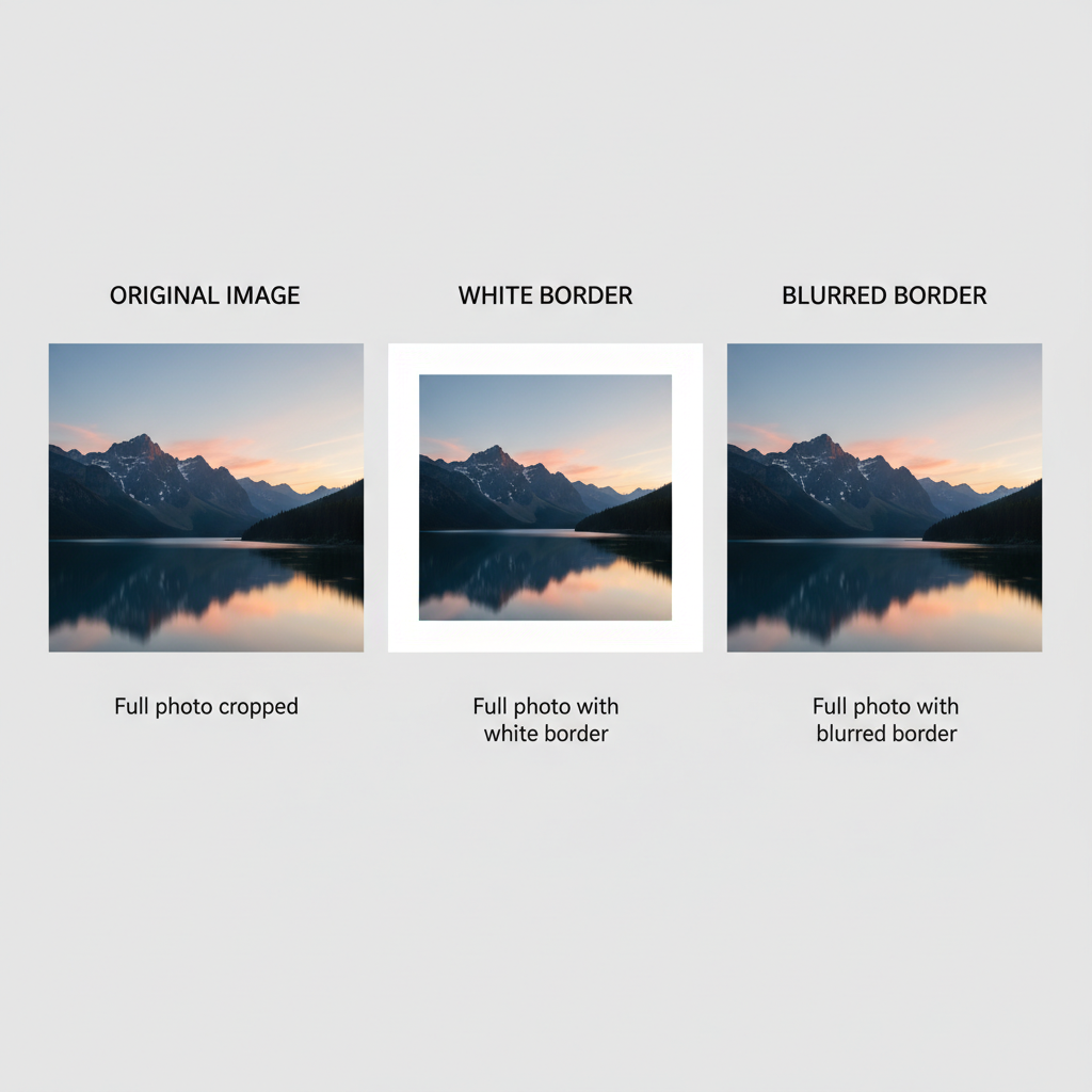 Using White or Blurred Borders to Fit Images — how to post full size pictures on instagram without cropping