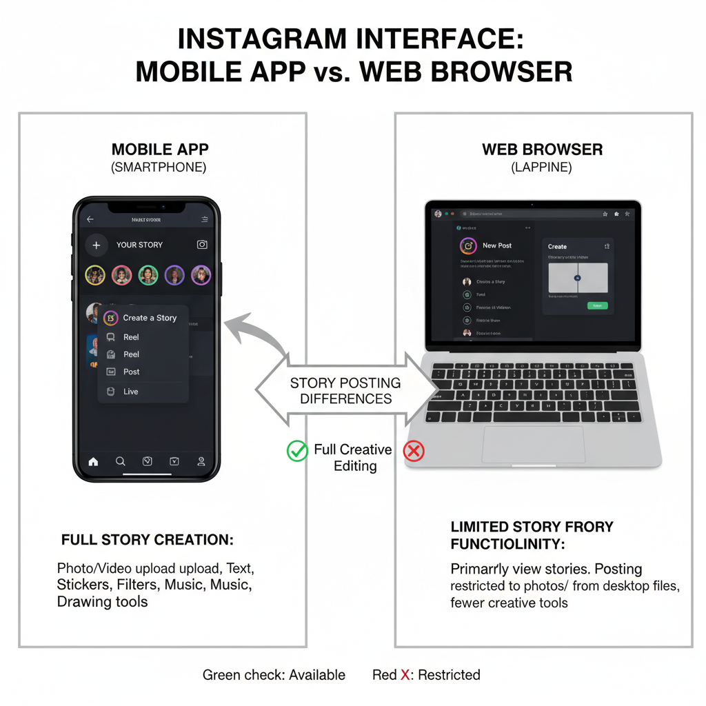 Using Instagram’s Web Version and Story-Posting Reality — how to post instagram stories from laptop