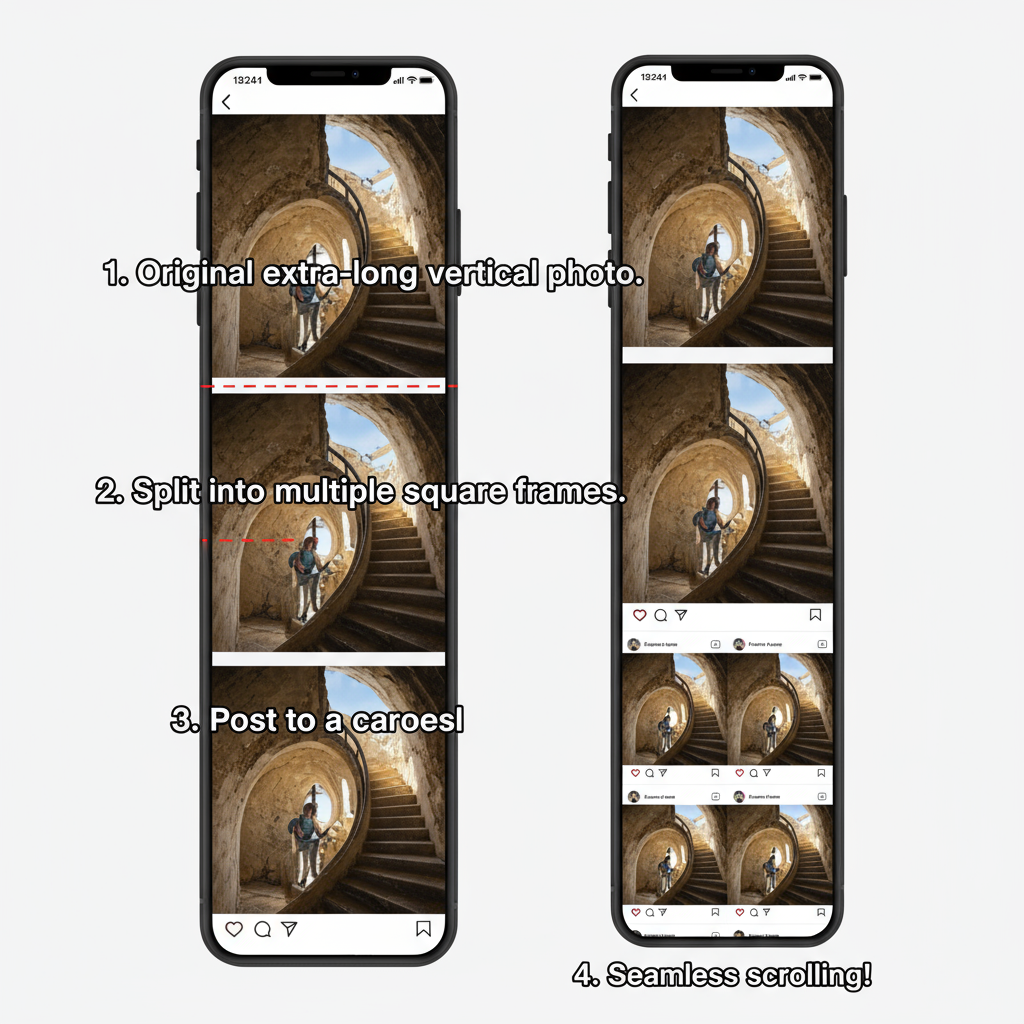 What Counts as “Long” Images — Portrait vs Panoramic — how to post long pictures on instagram without cropping