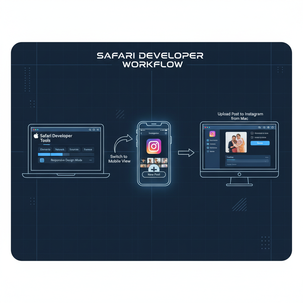 Using Safari’s Developer Tools to Access Instagram’s Mobile View — how to post on instagram from mac