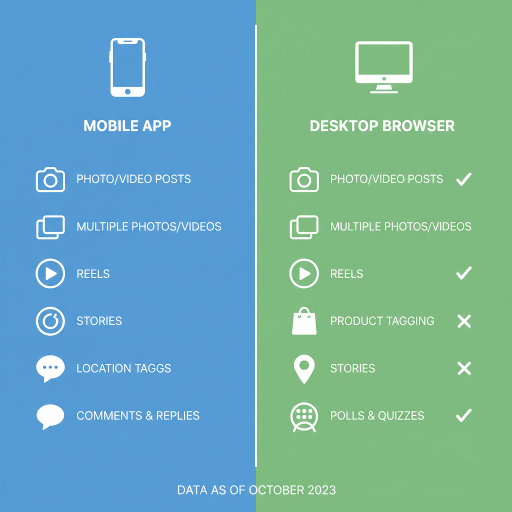 Click the "+" Icon in the Top Navigation — how to post on the instagram website