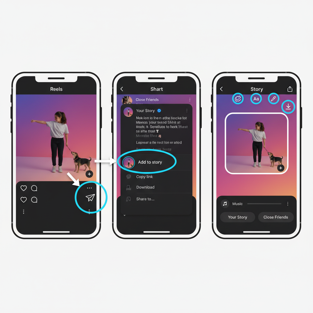 Step 2: Tap the Paper Airplane (Share) Icon — how to post reels on instagram story