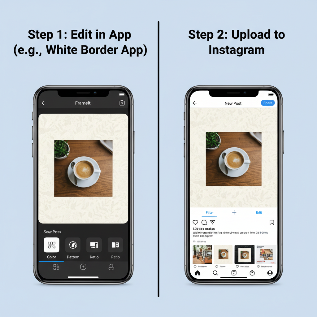 Using Built-in Instagram Tools to Adjust Framing — how to post whole photo on instagram without cropping