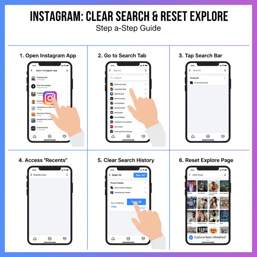 Clear or Reset the Instagram Search History — how to refresh explore page on instagram