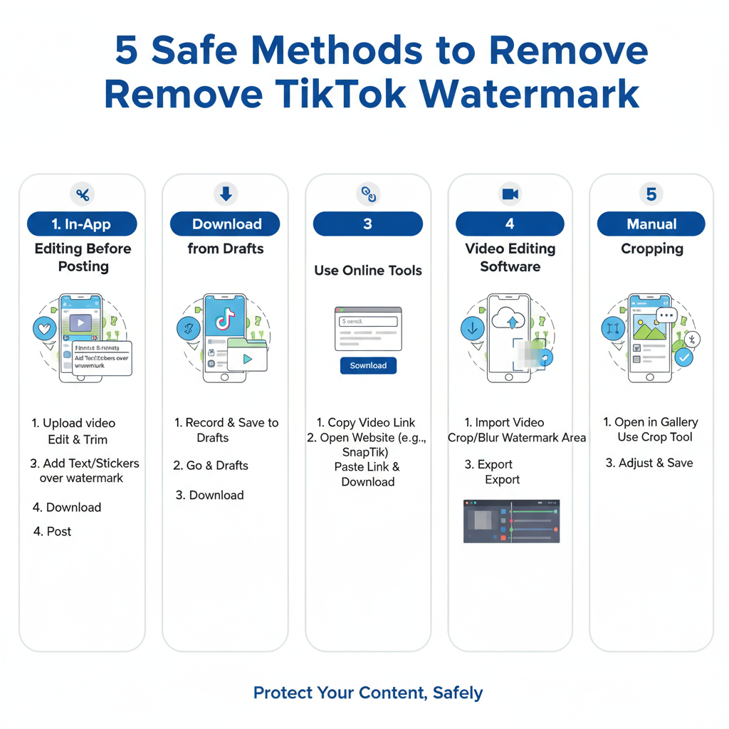 Method 1: Use Built-In Editing Features Before Posting — how to remove tiktok watermark from video