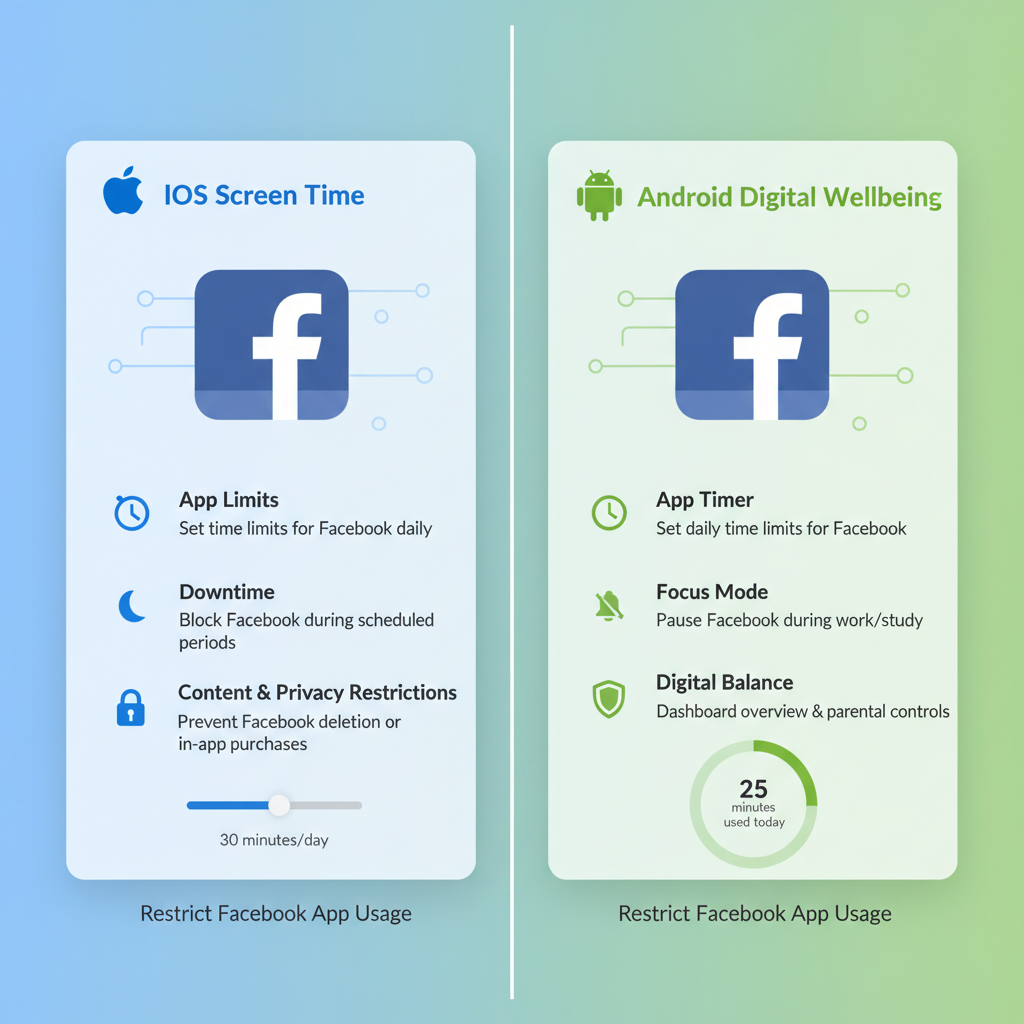 Restrict Facebook Time with Built-in and Device Tools — how to restrict facebook time effectively