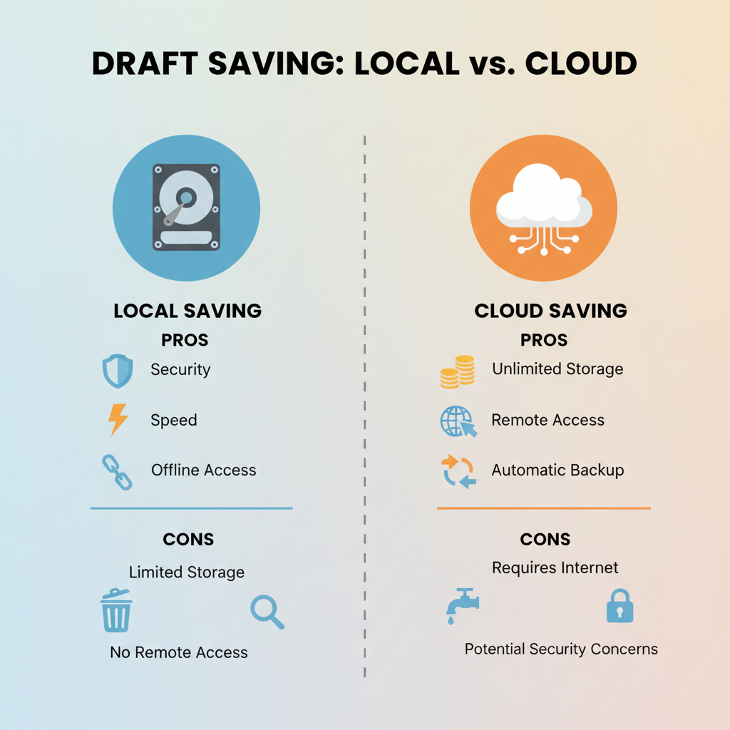 Differences Between Saving Drafts Locally vs. In the Cloud — how to save drafts effectively for better productivity