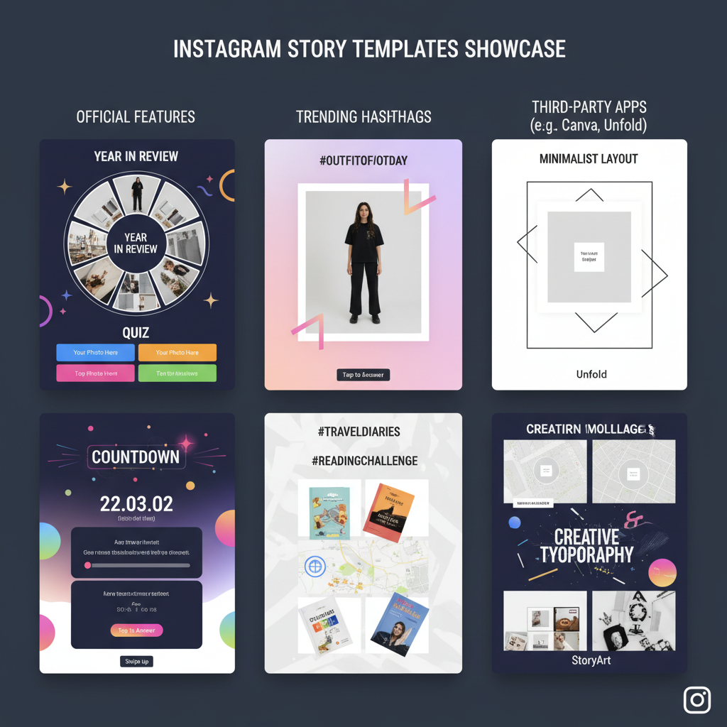 Exploring Built-In Instagram Story Template Categories — how to search for story templates on instagram