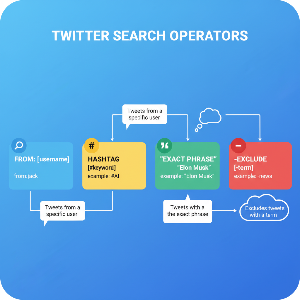 Using the “from:username keyword” Format — how to search someones twitter for keywords