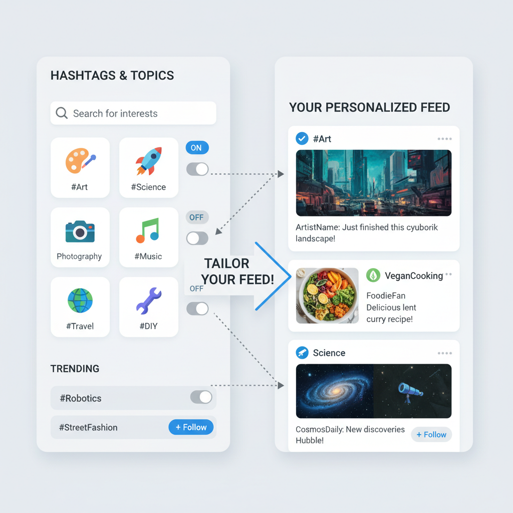 Steps to Adjust Feed Settings — how to see new posts and conversations on social media